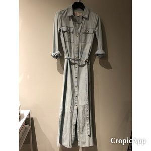 michael kors denim maxi dress